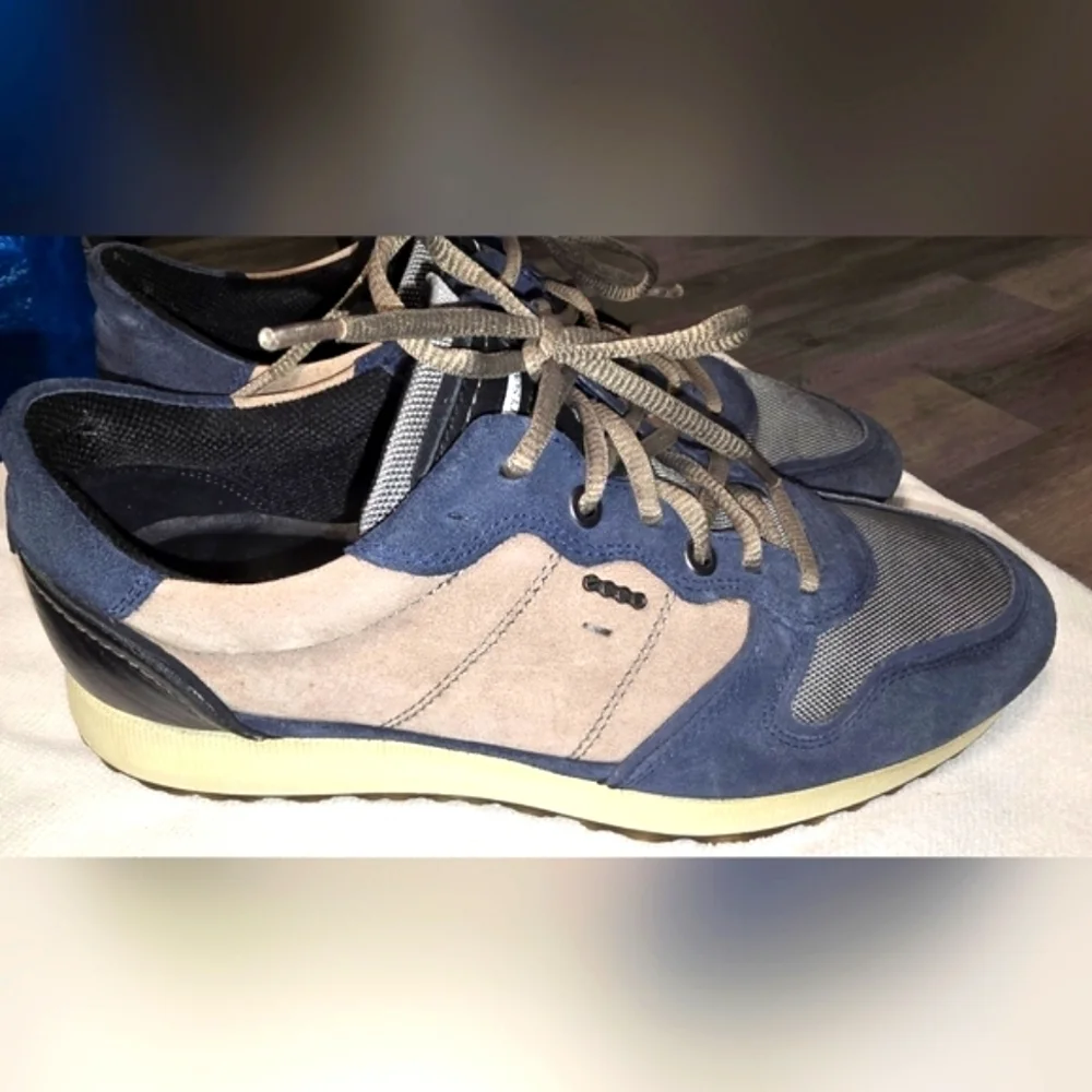 Ecco Astir Lace Up Suede Leather Sneakers Shoes Men's EU 43 or US 9 or 9.5